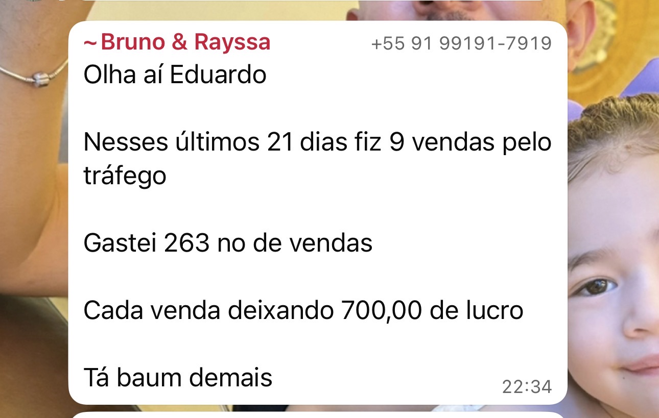 Depoimento de aluno LCL — Bruno & Rayssa: 9 vendas em 21 dias pelo tráfego